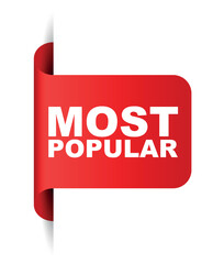 red vector banner most popular © Michal Hubka