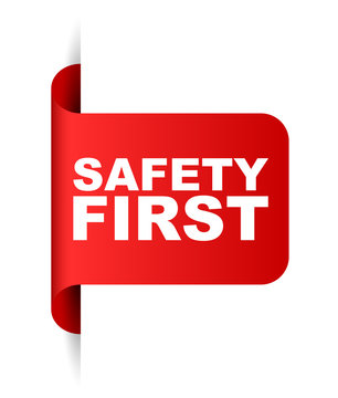 Red Vector Banner Safety First