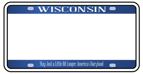 Blank Wisconsin State License Plate