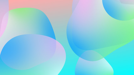 Abstract gradient geometric background. Fluid shapes and colorful graphic design.
