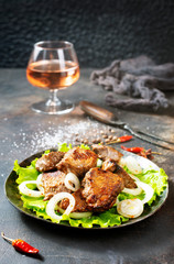 fried meat