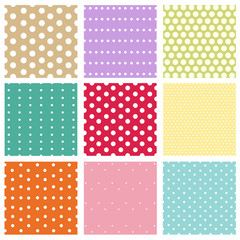 polkadot vector red ,greenmint,purple, blue, pink ,yellow.