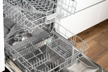 Dishwasher integrated in a modern kitchen