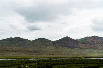 Fototapeta premium Background image of a mountain landscape. Russia, Siberia, Altai