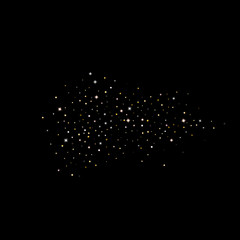 Gold Glitter Stars. Luxury Shiny Confetti.