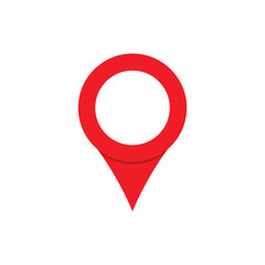button location map flat icon, vector design illustration. Map marker