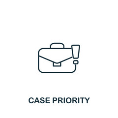 Case Priority icon from customer service collection. Simple line element Case Priority symbol for templates, web design and infographics