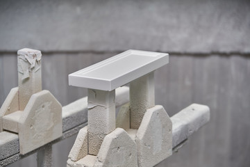 Obraz premium Painting furniture in a spray booth. Furniture manufacture