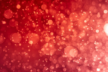 Abstract Red bokeh defocus glitter blur background 