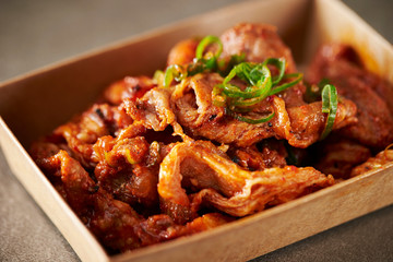 Take out Korean spicy stir fried pork 