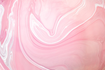 Obraz na płótnie Canvas Pink Acrylic Pour Color Liquid marble abstract surfaces Design.
