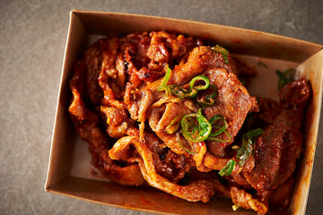 Take out Korean spicy stir fried pork 