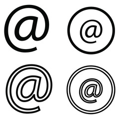 	 Email web black icon on a white background. Vector symbol