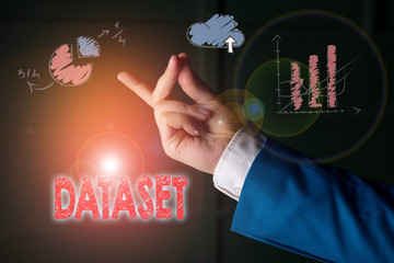 Handwriting text Dataset. Conceptual photo collection of numbers or values that relate to a particular subject