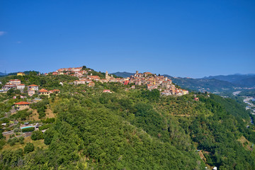 Fototapeta na wymiar Bolano, La Spezia Italy. A small Italian town located on a mountain