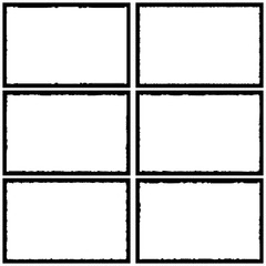 Set of grunge style frames black on white background
