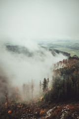 fog in the mountains I Dolni morava Czech republic