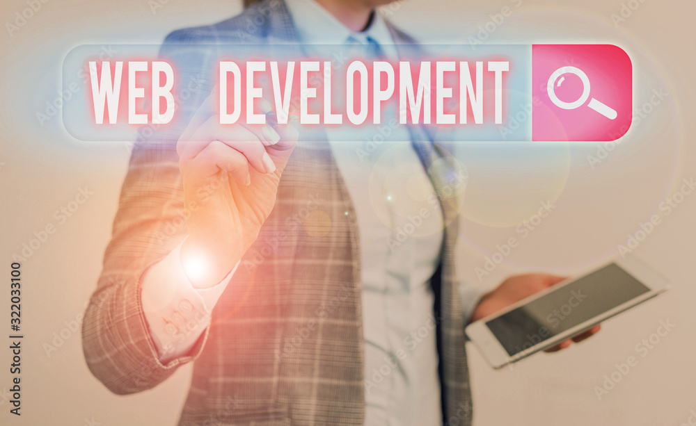 Poster handwriting text writing web development. conceptual photo dealing with developing websites for host