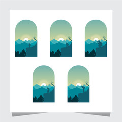 Mountains Photographer Logo Inspirations Template
