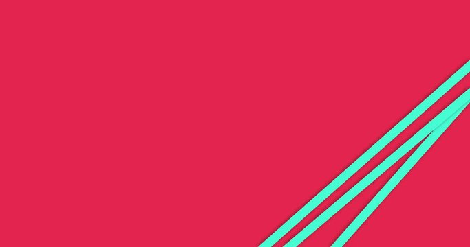 Flat paper design with bright colors, animation of geometric layers for simple backgrounds. Minimal geometric material design with slow animations used as a backdrop. Copy space for text or logos