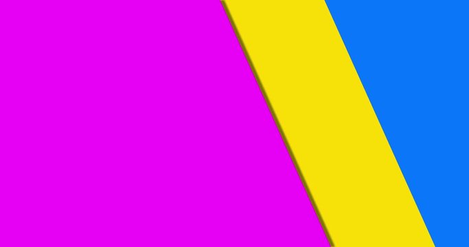 Flat paper design with bright colors, animation of geometric layers for simple backgrounds. Minimal geometric material design with slow animations used as a backdrop. Copy space for text or logos