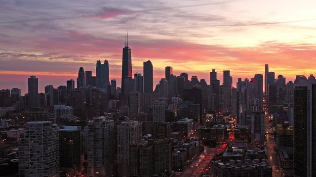 Chicago Aerial View From West