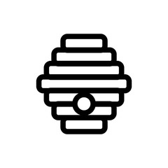 Honey hive icon vector. Thin line sign. Isolated contour symbol illustration