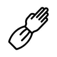 Obraz premium Honey glove icon vector. Thin line sign. Isolated contour symbol illustration
