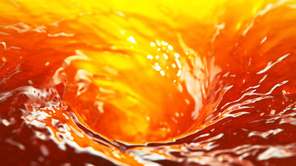 Cola twister, freeze motion of rotating cola