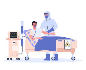 2019-nCoV symptoms and treatmen. Coronovirus alert. Doctor