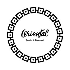 Classic Oriental Chinese Ornament Frame Vintage Border Art Decorative