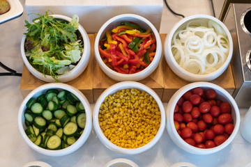 Various vegetable bowls