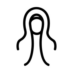 Hijab woman icon vector. Thin line sign. Isolated contour symbol illustration