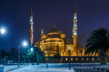 Fototapeta na wymiar Blue Mosque Sultanahmet Camii in istanbul.