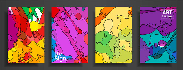 Modern design A4.Abstract bright texture of colored bright liquid paints.Splash  trends paints.Used design presentations, print,flyer,business cards,invitations, calendars,sites, packaging,cover.
