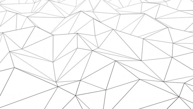 Abstract polygonal background, motion design, seamless looped 4k animation