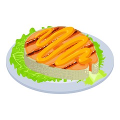 Healthy eating icon. Isometric illustration of healthy eating vector icon for web