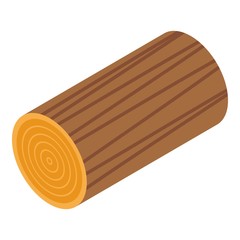 Wood trunk icon. Isometric of wood trunk vector icon for web design isolated on white background