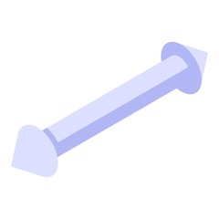 Steel piercing icon. Isometric of steel piercing vector icon for web design isolated on white background