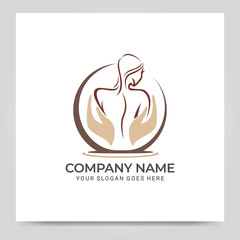 Beauty woman face logo symbol. Modern vector illustration