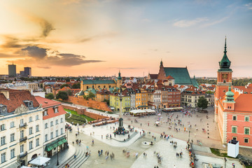 Naklejka na ściany i meble View of Warsaw Old Town