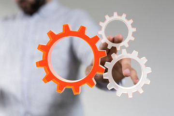 Gear With Success Concept digital.