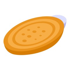 Parasite brown bacteria icon. Isometric of parasite brown bacteria vector icon for web design isolated on white background