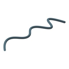 Black parasite worm icon. Isometric of black parasite worm vector icon for web design isolated on white background