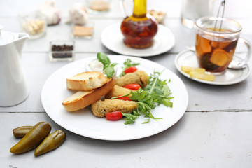 Jalapeno fried in Parmesan cheese. A healthy vegetable diet, a green side dish.