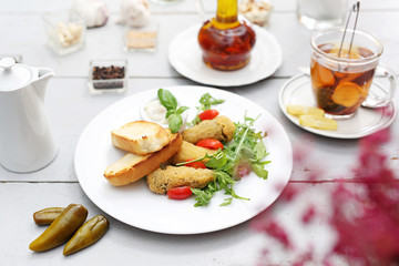 Jalapeno fried in Parmesan cheese. A healthy vegetable diet, a green side dish.