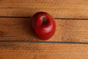 delicious and bright red apple