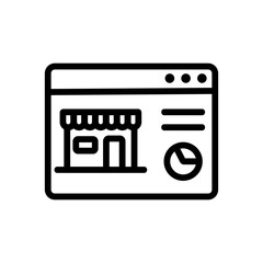 franchise business icon vector. Thin line sign. Isolated contour symbol illustration