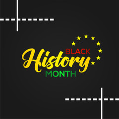 Black History Month Vector Design For Banner or Background