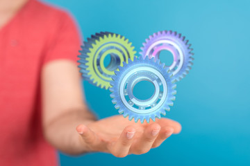 gear Technology setting concept background.
